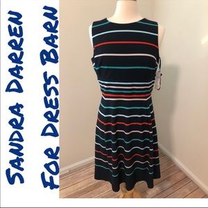 🦋 NWT Sandra Darren for Dress barn fit and flare scuba
